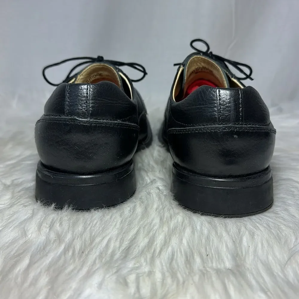 Belvedere Bay Bridge Black Leather Lace Up.Oxfords‎ Sz 10.5 EEE WIDE WIDTH